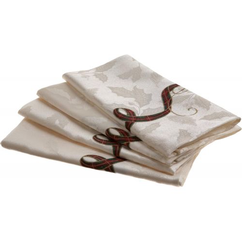 레녹스 Lenox Holiday Nouveau Napkin 4 Pack, Ivory