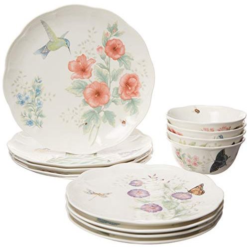 레녹스 Lenox 883319 Butterfly Meadow Flutter 12Pc Dinnerware Set