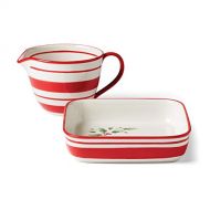 Lenox 893567 Holiday Handpaint Stripe 2 Piece Baking Set