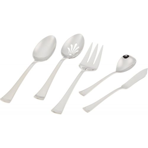 레녹스 Lenox Portola 65 Piece Flatware Set, 10.00 LB, Metallic