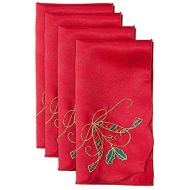 Lenox Holiday Nouveau Napkin 4 Pack, Red