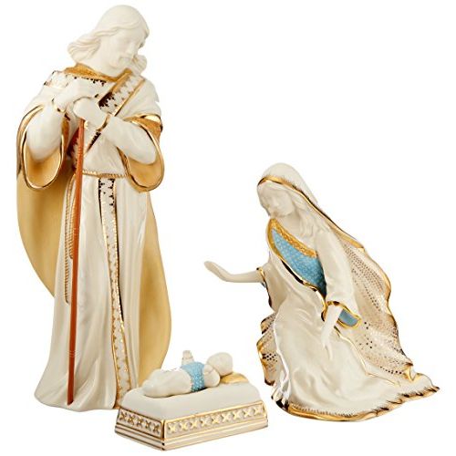 레녹스 Lenox 6238430 First Blessing Nativity 3 Piece Holy Family Figurine Set