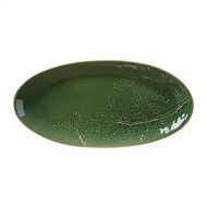 Lenox Holiday Impressions Oval Tray, 4.20 LB, Red & Green