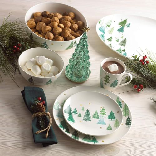 레녹스 Lenox 880068 Balsam Lane 4 Piece Dinner Plate Set