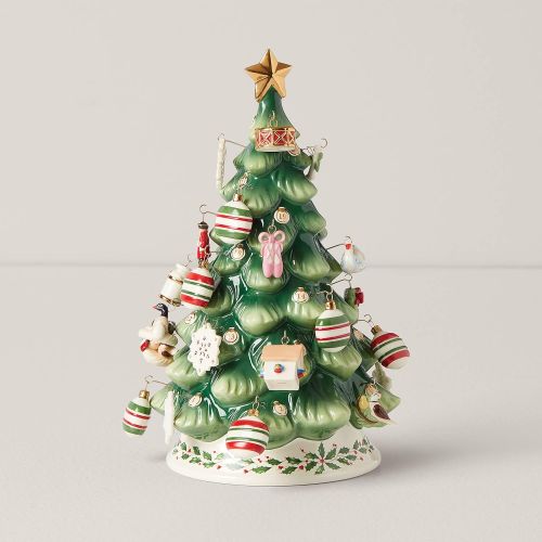 레녹스 Lenox Treasured Traditions Advent Calendar Tree Set, 3.70, Ivory, 25 Pieces