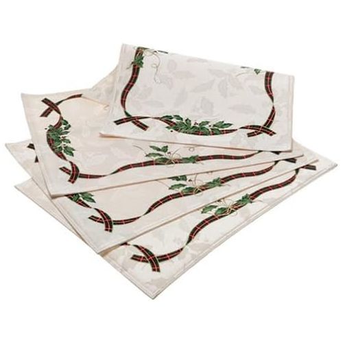 레녹스 Lenox Holiday Nouveau Placemats, Set of 4