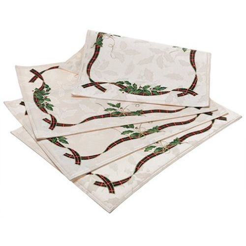 레녹스 Lenox Holiday Nouveau Placemats, Set of 4