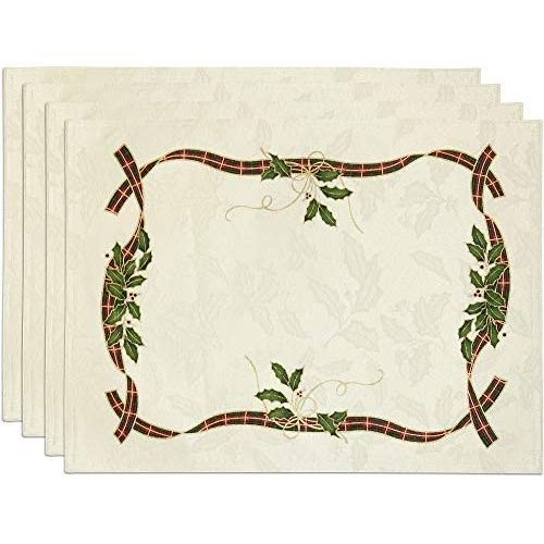 레녹스 Lenox Holiday Nouveau Placemats, Set of 4