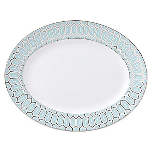 레녹스 Lenox Brian Gluckstein Clara Aqua Oval Platter