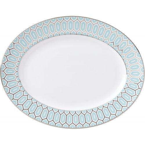 레녹스 Lenox Brian Gluckstein Clara Aqua Oval Platter