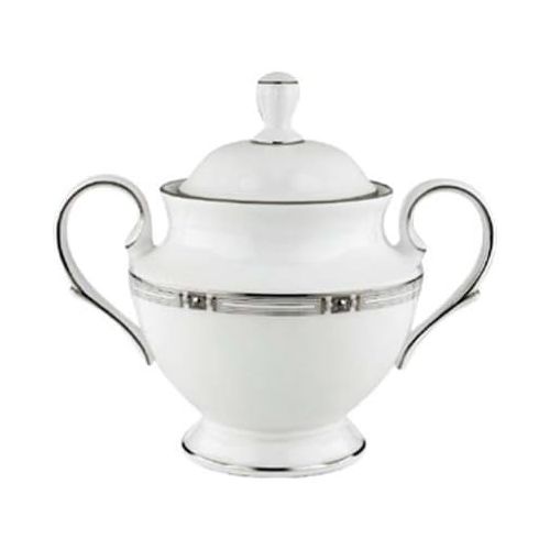 레녹스 Lenox Westerly Platinum Sauce Boat and Stand, White