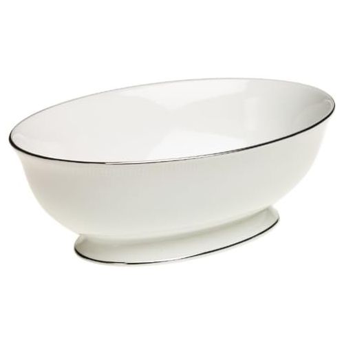레녹스 Lenox Tribeca Platinum-Banded Bone China Open Vegetable Bowl