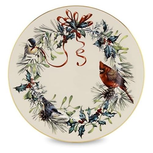 레녹스 Lenox Winter Greetings Set of 6 Salad Plates,Ivory