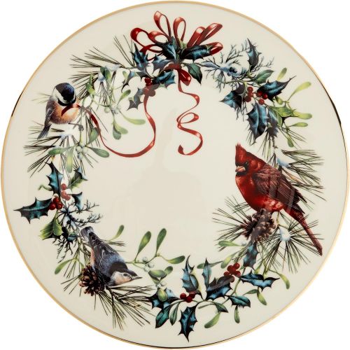 레녹스 Lenox Winter Greetings Set of 6 Salad Plates,Ivory