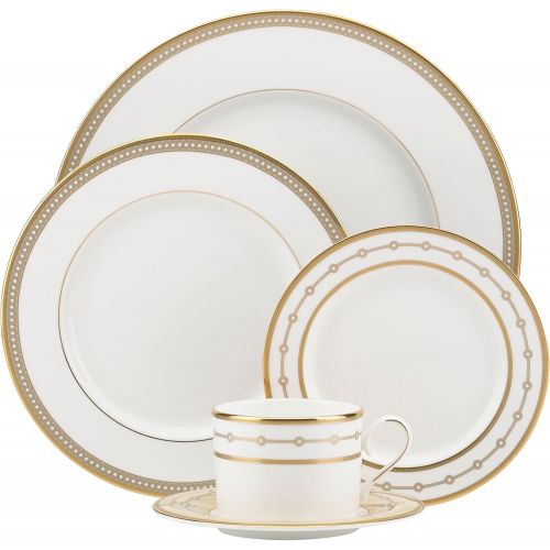 레녹스 Lenox 844724 Sharon Sacks Jeweled Jardin 5-Piece Place Set, White