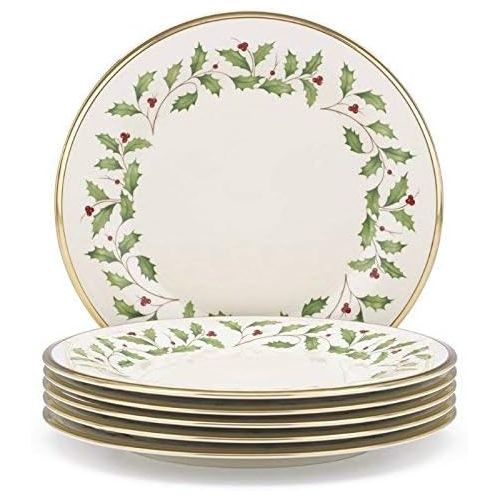 레녹스 Lenox Holiday Set of 6 Dinner Plates,multi