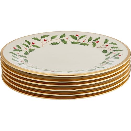 레녹스 Lenox Holiday Set of 6 Dinner Plates,multi