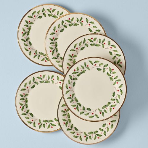 레녹스 Lenox Holiday Set of 6 Dinner Plates,multi