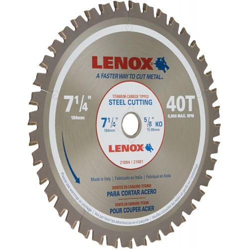 레녹스 Lenox Tools LENOX Tools Metal-Cutting Circular Saw Blade, Solid-Steel Cutting, 14-inch, 80-Tooth (21891ST140080CT)