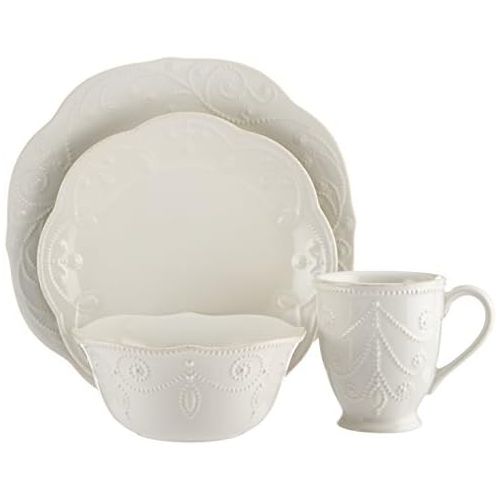 레녹스 Lenox French Perle 4-Piece Place Setting, White