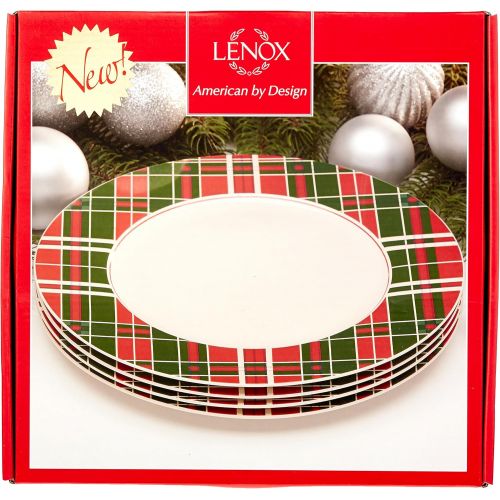 레녹스 Lenox Vintage Plaid Dinner Plates, Set of 4