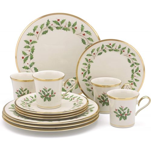 레녹스 Lenox Holiday 12-Piece Dinnerware Set