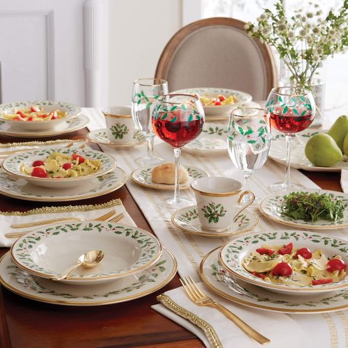 레녹스 Lenox Holiday 12-Piece Dinnerware Set