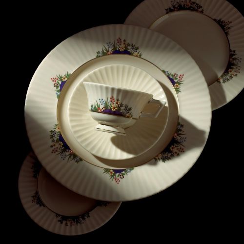 레녹스 Lenox Rutledge Gold-Banded 5-Piece Place Setting, Service for 1