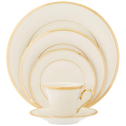 레녹스 Lenox Eternal Gold-Banded Fine China 5-Piece Place Setting, Service for 1