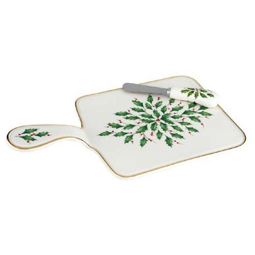 레녹스 Lenox Holiday Cheese Board w/Spreaders