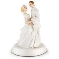 Lenox Opal Innocence Porcelain Bride and Groom Cake Topper