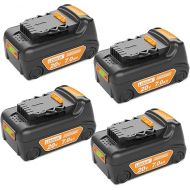 7.0Ah Replacement for Dewalt 20V Max Battery 4Packs Compatible with DCB200 DCB203 DCB204