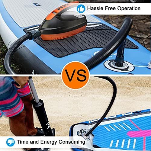  lenranda High-Pressure Paddle Board Pump, SUP Electric Pump Intelligent Dual Stage Inflation & Auto-Off Feature Paddleboard Pump Electric Portable, SUP Pump for Paddle Board,Tent,B