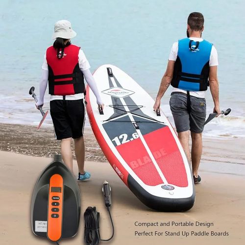  lenranda High-Pressure Paddle Board Pump, SUP Electric Pump Intelligent Dual Stage Inflation & Auto-Off Feature Paddleboard Pump Electric Portable, SUP Pump for Paddle Board,Tent,B