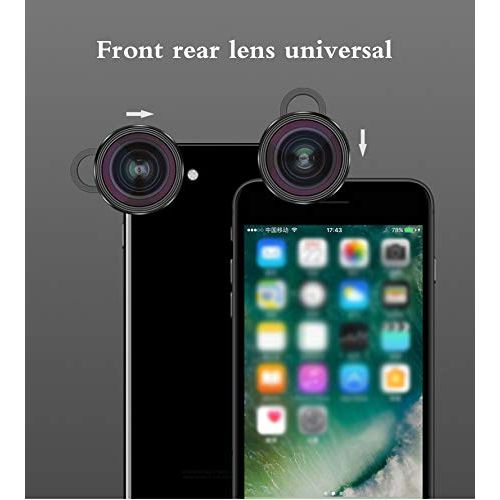  Lens LENS 6 in 1 Mobile Phone Teleconverter Wide Angle Macro Fish Eye CPL Starlight Mobile Phone External for iPhone, Samsung, LG HTC and Other Smartphone