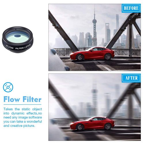  10 in 1 Set Universal Mobile Phone Lens Multi-Function Filter Fisheye Wide-Angle Macro Increase Polarization for iPhone, Samsung, LG HTC and Other Smartphone
