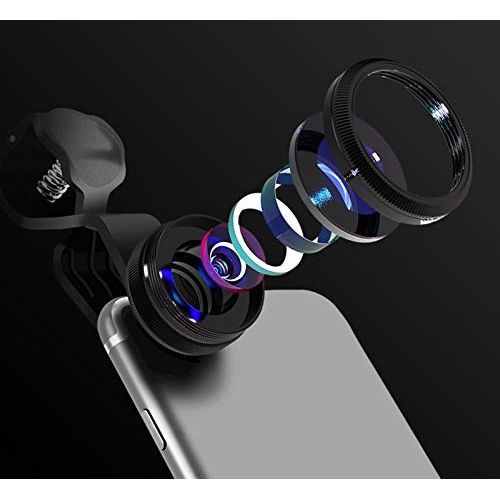  Lens LENS 2 in 1 Mobile Phone ens Kits Wide Angle Macro, Professional HD Camera Kits for iPhone PlugsiPhone, Samsung, LG HTC and Other Smartphone,Pink