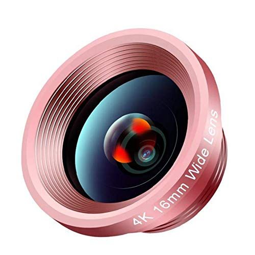  Lens LENS 2 in 1 Mobile Phone ens Kits Wide Angle Macro, Professional HD Camera Kits for iPhone PlugsiPhone, Samsung, LG HTC and Other Smartphone,Pink