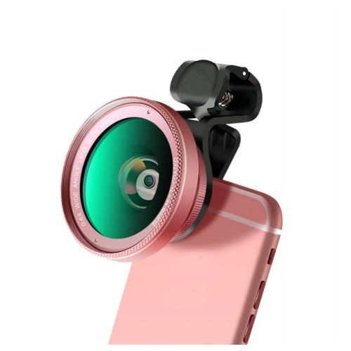  Lens LENS Universal HD 0.6X Wide Angle 15X Macro Phone External Camera for iPhone, Samsung, LG,HTC,Huawei and Other Smartphone,Pink