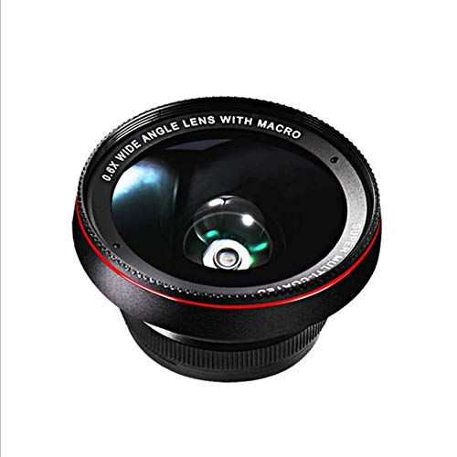  Lens LENS Universal HD 0.6X Wide Angle 15X Macro Phone External Camera for iPhone, Samsung, LG,HTC,Huawei and Other Smartphone,Black