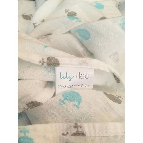  Leo&Lily Organic Muslin Swaddle Blankets by Lily & Leo | Cute Baby Shower Gifts | 100% Organic Cotton | 47 x...