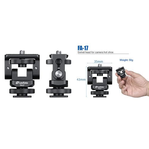  Leofoto FA-17 Swivel Head for Camera Hot Shoe 1/4