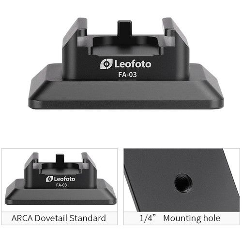  Leofoto FA-03 Flash Cold Shoe Conversion Adapter for ARCA Clamps