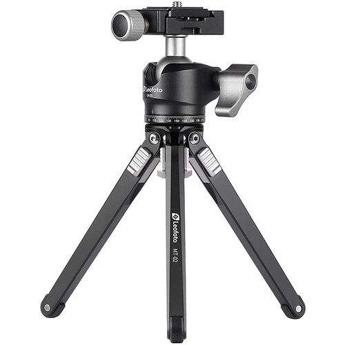  Leofoto MT-02 Mini Table Tripod with LH-25 Arca-Type Ball Head