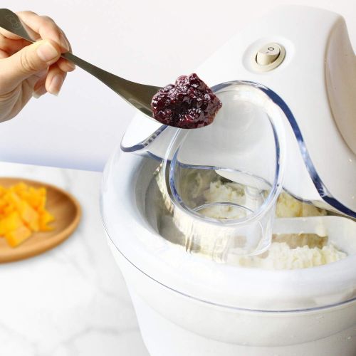  [아마존베스트]Leogreen Electric Ice Cream Maker 1.4 L Ice Cream Maker for Ice Cream, Sorbet and Yogurt, BPA Free, Easy to Use, Made in 15-30 Minutes