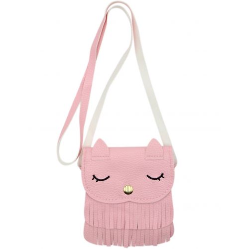  Leomoste leomoste Kids Cute Cat Tassel Bag Mini Crossbody Bag Girls Satchel Coin Pouse 0-5 Years Old Kids(Pink)