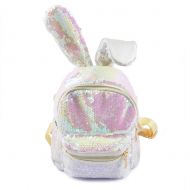 Leomoste Women Cute Rabbit Ears Backpack Sequins Shoulder Bag Travel Daypack