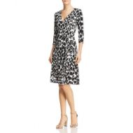 Leota Faux-Wrap Animal Print Dress