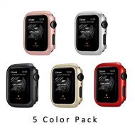 Leotop Compatible with Apple Watch Series 4 Case 44mm 40mm, Super Thin Bumper Protector PC Hard Cover Lightweight Slim Shockproof Accessories Matte Frame Compatible iWatch (5 Color