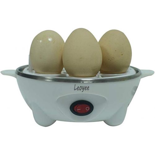  [아마존베스트]Leoyee Egg Cooker Electric Egg Poacher Egg Steamer Boiled Poached Rapid Egg Cooker with Automatic Shut Off, Soft, Medium, Hard-Boiled Egg Cooker - 7 Eggs Capacity with Water Measur